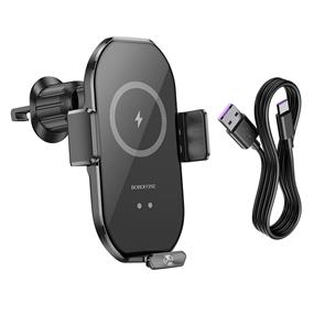 BOROFONE 15W Wireless Fast Charging Car Holder, Air Outlet(Open Box)