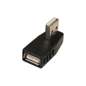 iCAN USB2 Adapter, USB Type A Male to Type A Female in 90 Degree Left Angle connection (1 pack)