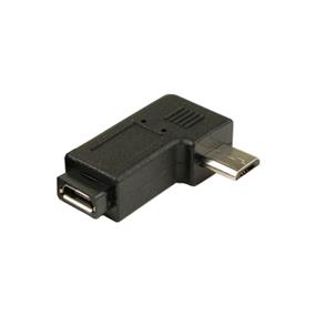 iCAN USB2 Micro USB 5pin Male to Micro USB 5 Pin Female in 90 Degree Left Angle connection.