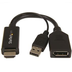 StarTech - Convertisseur HDMI vers DisplayPort - Adaptateur HDMI vers DP avec USB Power 4K (HD2DP)(Boîte ouverte)