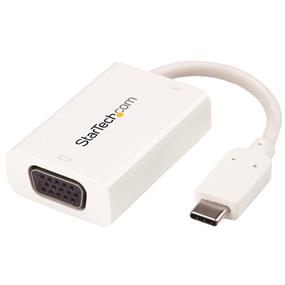 StarTech USB-C to VGA Video Adapter with USB Power Delivery - 1920 x 1200 - White (CDP2VGAUCPW)