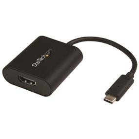 StarTech USB-C to HDMI Adapter - with Presentation Mode Switch - 4K 60Hz (CDP2HD4K60SA) | -Presentation Mode ensures your video output is not interrupted by your computer’s power-saving modes | -Avoid the hassle of adjusting power settings, with an easy-to-use toggle switch that lets you turn Presentation Mode on or off | -Works on Mac and Windows computers