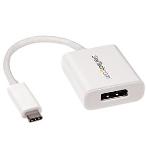 StarTech USB-C to DisplayPort Adapter - 4K 60Hz - White (CDP2DPW) | -Run resource-demanding applications on 4K displays at 60Hz | -Hassle-free connection with the reversible USB-C connector | -Maximum portability with a small footprint and lightweight design