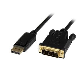 StarTech DisplayPort to DVI 1920x1200  Active Adapter Converter Cable 3ft - Black (DP2DVIMM3BS) | -Active DisplayPort to DVI conversion | -1x Male DisplayPort connector, 1x Male DVI connector | -Supports resolutions up to 1920x1200 | -Plug-and-play Installation