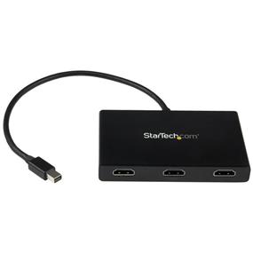 STARTECH Mini DisplayPort to HDMI Multi-Monitor Splitter - 3-Port MST Hub (MSTMDP123HD) | -Maximize your productivity by connecting up to three independent displays to your computer using the MST Hub | -Connect your Mini DisplayPort computer to HDMI televisions, monitors or projectors, avoiding the hassle of additional HDMI adapters | -Increase external video performance with support for resolutions up to 4K