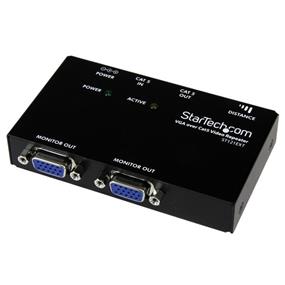 StarTech VGA over Cat 5 UTP Video Extender Repeater (ST121EXT) | -Acts as repeater to add 1000 feet to total extension distances provided by ST121UTP and ST1214T | -Extends video cables by up to 1000 ft. (305m) | -Pure hardware design, no software or drivers required