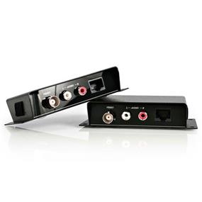 StarTech Composite Video Extender over Cat 5 with Audio (COMPUTPEXTA) | -Works with shielded twisted pair (STP) and unshielded twisted pair (UTP) Cat5 cable | -Mounting kit included for wall installation | -Quick, easy installation and setup