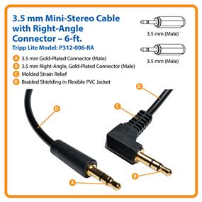 Tripp Lite 3.5mm Mini Stereo Audio Cable with one Right Angle plug - audio cable - 1.83 m | P312-006-RA