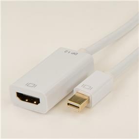 iCAN Passive Mini DisplayPort (ver 1.2) male to UltraHD 4k x 2k HDMI 2.0 Female Adapter (ZGH-DP-09-0.2M)