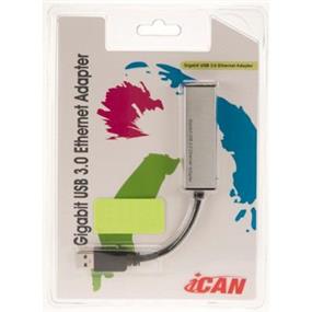 iCAN USB 3.0 to 10/100/1000 Gigabit Ethernet Adapter (203-1404-1)(Open Box)