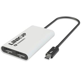 LINKUP Thunderbolt 3 Certified Dual DisplayPort 4K Adapter, support 2 x 4K or single display 5K output (TB3DP-1040)