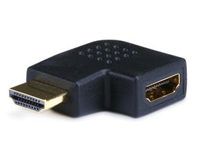 Monoprice HDMI Right Angle Port Saver Adapter (Male to Female), 90-Degree, Vertical Flat Left