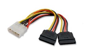 iCAN Internal Computer SATA Splitter Cable/Cord - 1 x 4 Pin Molex AT Male to 2 x SATA 15-pin Female adapter (ZGH-CP04)