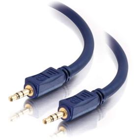 C2G Velocity Stereo Audio Cable - Mini-phone Male - Mini-phone Male - 7.62m - Blue AUDIO CABLE (40604)