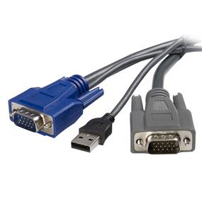StarTech 6 ft Ultra-Thin USB VGA 2-in-1 KVM Cable (SVUSBVGA6)
