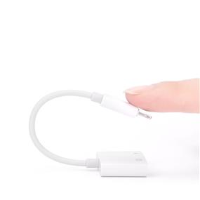 iPhone Dual Lightning Charge & Audio Adapter, White (ZJ-A03)