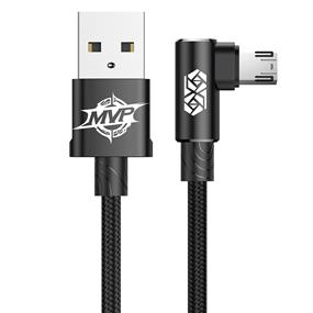 BASEUS MVP 90° Angle Micro USB Cable,1.5A, 2M, Black (CAMMVP-B01)