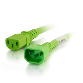 C2G 14AWG Power Cord (IEC320C14 to IEC320C13) - Green 8ft (17561)