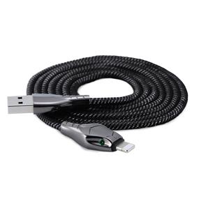 BENKS Lightning Cable, 3A Super Fast Charging & Data Sync, Nylon Braided, 1.2M, Black (D27)