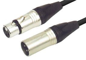 iCAN Câble de microphone XLR mâle à femelle - 10 pieds, noir(Boîte ouverte)