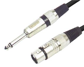 iCAN XLR Female to 6.35mm (1/4 Inch) TS Mono Microphone Cable - 10 Feet, Black