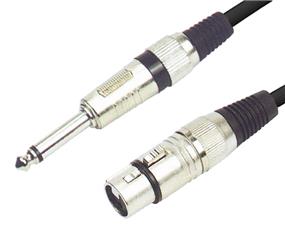 iCAN XLR Female to 6.35mm(1/4 Inch) TS Mono Microphone Cable - 25 Feet, Black(Open Box)