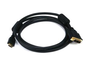 MONOPRICE 10ft 28AWG High Speed HDMI to DVI Adapter Cable with Ferrite Cores, Black
