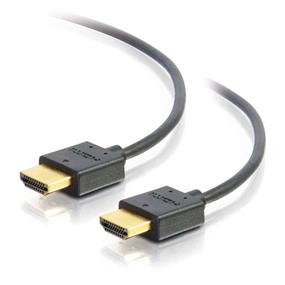 Cables To Go (41364) - Câble HDMI haute vitesse ultra flexible avec connecteurs profil bas plaqués or - Blindage - 6 pi (Noir)