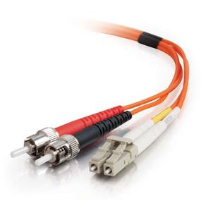 Cables To Go LC-ST 62.5/125 OM1 Duplex Multimode PVC Fiber Optic Cable - Orange 2m (33164)