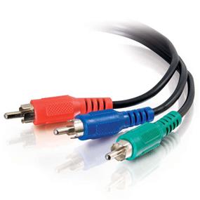 C2G 3 ft Value Series Component Video Cable (40956) - 3 x RCA Male - 3 x RCA Male - Black (40956)