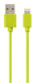 iCan 3ft USB-A to MFI Lightning Cable, USB 2.0 cable, USB A MALE to Lightning MALE (Green)