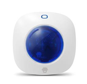 SMANOS On Site Strobe Light Alarm System (S105) | -Add or remove sensors directly on the free smartphone app (iOS and Android) | -pre-authorized users have full access to arm and disarm the system or listen in on what’s going on at home