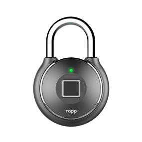 TAPPLOCK One Security Lock with Fingerprint Scanner (Gun Metal) | Double-Layered Construction | Electroplating Exterior | IP66 Certified