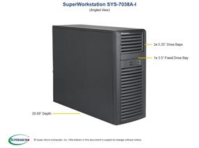 SuperMicro Special Build Dual-CPU Tower Server (7038AIOTO35) | 1x CSE-732D4-903B Chassis, 1x Supermicro X10DAi Board, 2x Intel Xeon E5-2630V4 10-Core 2.2GHz Processors, 64GB (2x 32GB) DDR4-2400 ECC RDIMM, 1x Seagate 480GB SATA SSD, 1x Toshiba 4TB 3.5" SATA HDD, 1x PNY nVidia Quadro P1000 4GB Video Card  | Operating System: Windows 10 Professional included