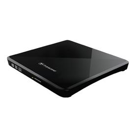 Transcend (TS8XDVDS-K) - Graveur DVD portable extra mince, 8X DVD-RW, 24X CD-R/RW, 1 Mo mémoire cache - USB 2.0 - Suite CyberLink Media 10 logiciels inclus - Noir(Boîte ouverte)