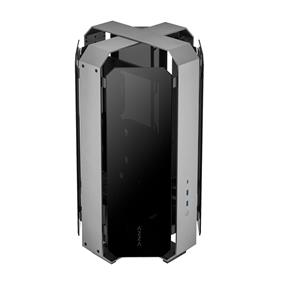 AZZA Opus 809 ATX Case - Dual Orientation - CNC-Milled Aluminum - 4-Side Tempered Glass 360 degree view-included 300MM long PCI-E 3.0 Riser Cable; P/N# CSAZ-809