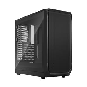 FRACTAL DESIGN Focus 2 Black ATX mATX Mini ITX Clear Tinted Tempered Glass Mid Tower Computer Case