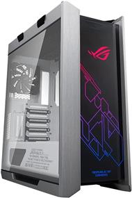 ASUS ROG Strix Helios White Edition RGB ATX/EATX mid-tower gaming case with tempered glass, aluminum frame, GPU braces, 420mm radiator support and Aura Sync