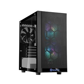 SilverStone Precision PS15 PRO ARGB Tempered Glass ARGB Micro-ATX Case - Black