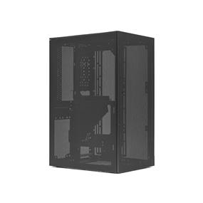 SSUPD Meshroom S Mini ITX Case - Gray - with PCIe 4.0 Riser Cable