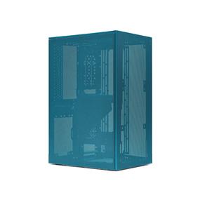 SSUPD Meshroom S Mini ITX Case - Blue - with PCIe 4.0 Riser Cable