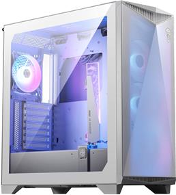 MSI MPG Gungnir 300R Airflow Mid-Tower Case for up to E-ATX Motherboards - White, USB 3.2 Type-C x 1, USB 3.2 Gen1 x 2, Fan Included x 4, ARGB