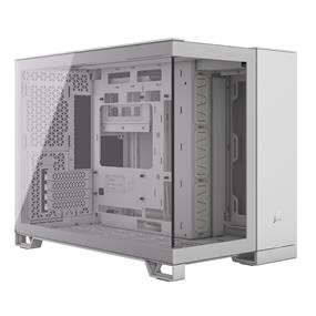 CORSAIR 2500X Micro ATX Dual Chamber PC Case, White - Fully Mesh Front, Side, and Roof Panels - Fits up to 9x 120mm fans – 3x AIO Radiator Mounting Positions(Open Box)