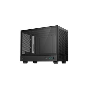 DeepCool CH160 Mini-ITX PC Case, High Airflow Mesh Panels, Full-Sized Air Cooler Support, Direct Insert GPU Capable, Flexible Drive and PSU Compatibility, Black