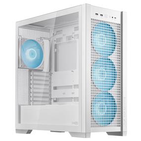 ASUS TUF Gaming GT302 ARGB ATX Mid-Tower Case, White 4x 140 x 28 mm ARGB fans for high airflow and static pressure, interchangeable side panel, detachable top panel, hidden-connector motherboard support(Open Box)