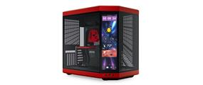 HYTE Y70 Touch Infinite Dual Chamber ATX Mid Tower Modern Aesthetic Case With Integrated 2.5K LCD Touchscreen, Black Cherry