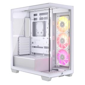 CORSAIR iCUE LINK 3500X RGB Tempered Glass Mid-Tower PC Case, White