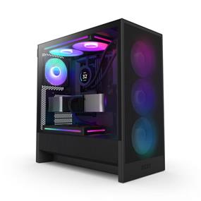 NZXT H5 Flow RGB Compact ATX Mid-Tower Airflow case, Black