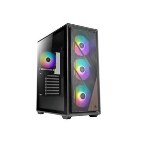 AZZA FOREST 370 Mid Tower ATX Gaming Computer Case, 4* ARGB/PWM Fans, Slidable Tempered Glass Side Window, ARGB lighting, 2*USB3.0, Radiator: Up to 360 mm, Video Card Max 330mm, Bottom Mounted Power Supply,  P/N: CSAZ-370