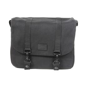 Roots 73 Black Flannel Collection Large Messenger | Holds 1x Mirrorless or DSLR, 1-2 Lenses & Accessories | Rubber Feet | Adjustable Padded Shoulder Strap
